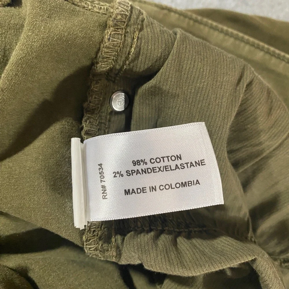 Orvis Five Pocket Pants Mens 42x29 Olive Green Cotton Stretch Straight Leg Twill